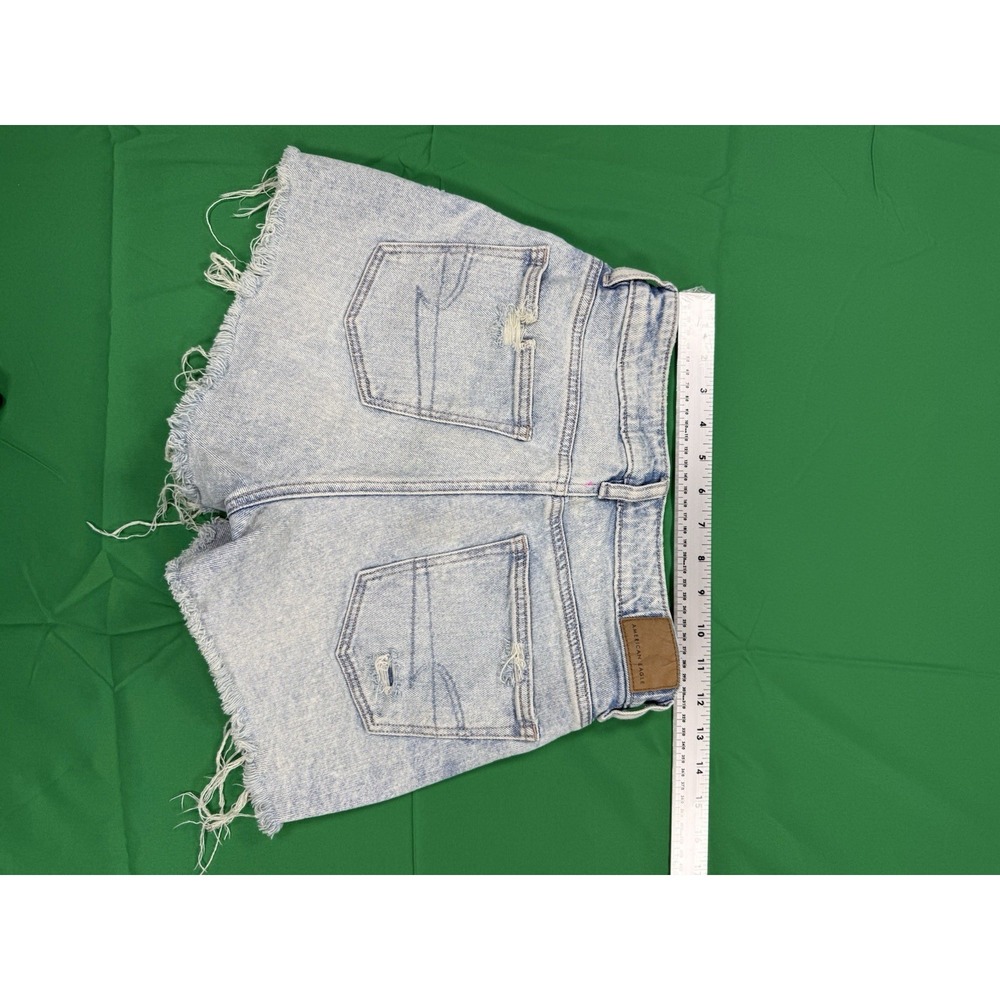 American Eagle Womens 0 Strigid High Rise Distressed Denim Shorts Light Wash - Picture 5 of 6